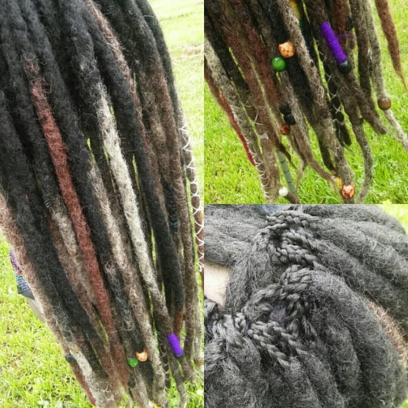 long black blonde brown ombre synthetic dreadlocks main image 5
